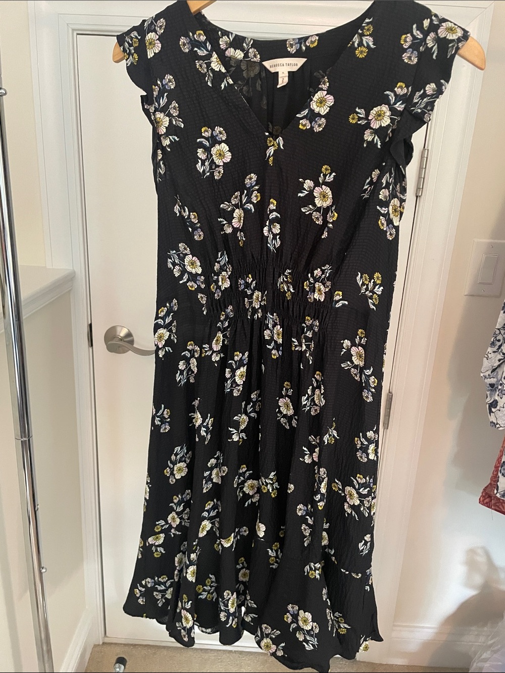 Rebecca Taylor Black Floral Dress